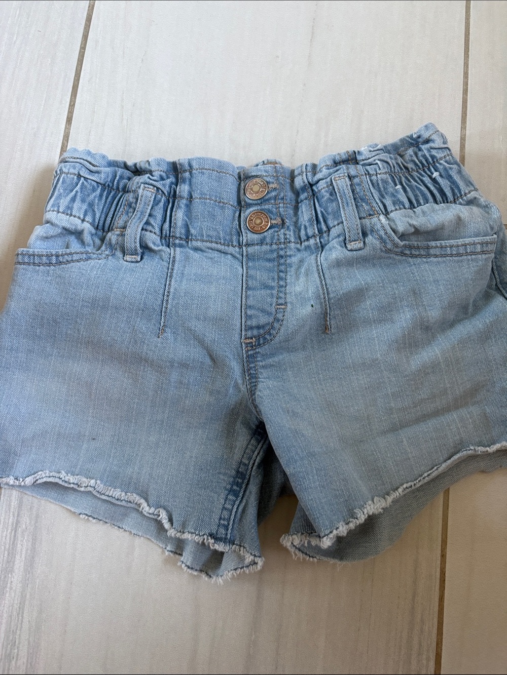 abercrombie kids Light Wash Denim Shorts